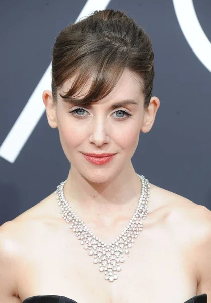 Alison Brie Agli Arrivi 75Th Annual Golden Globe Awards Arrivi — Foto Stock