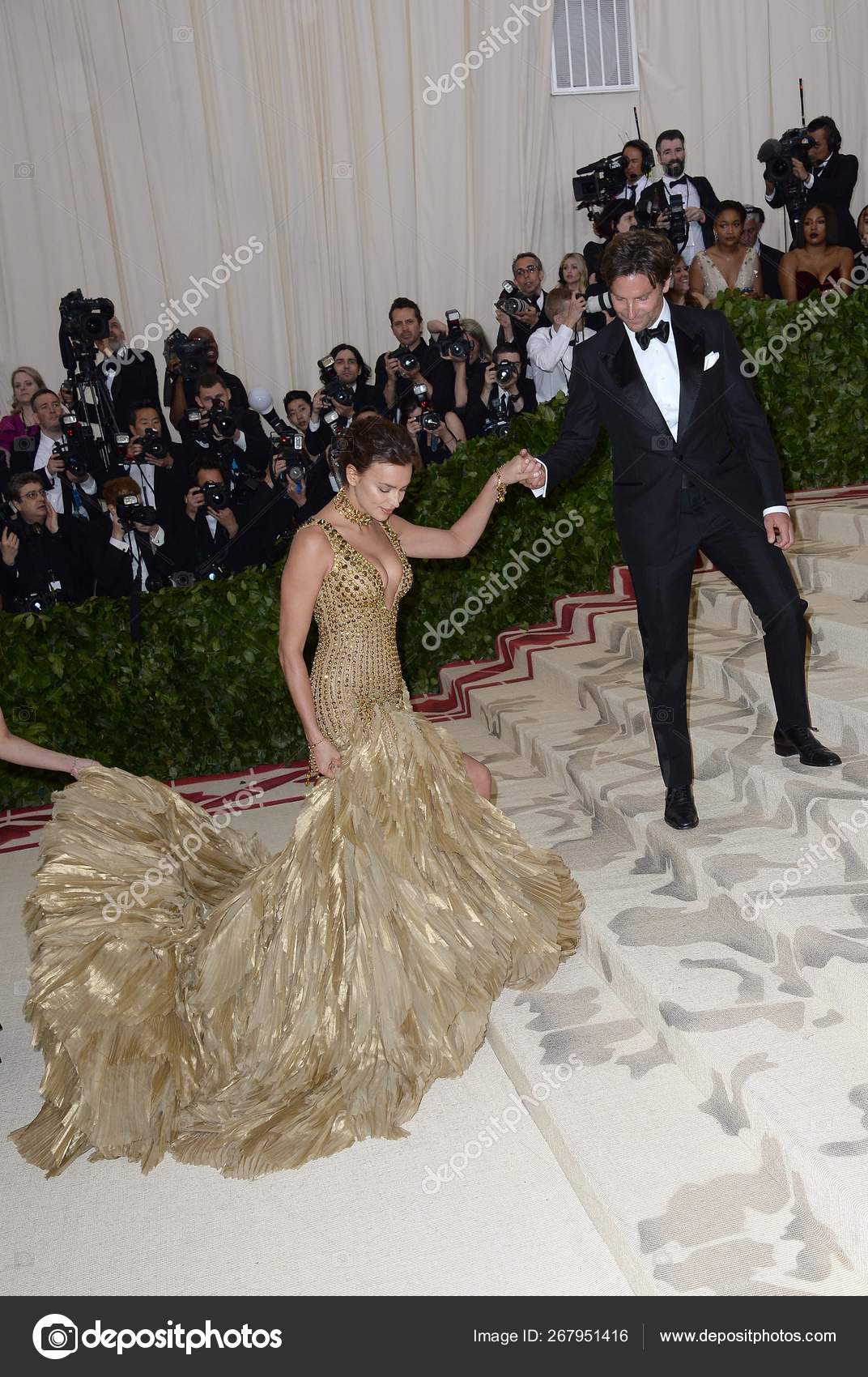 Bradley Cooper, left, and Irina Shayk attend The Metropolitan Museum of  Art's Costume Institute benefit gala celebrating the opening of the  Heavenly Bodies: Fashion and the Catholic Imagination ex …