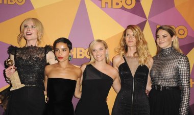 Nicole Kidman, Zoe Kravitz, Reese Witherspoon, Laura Dern, sığ Woodley HBO ' 's Altın Küre Ödülleri sonrası parti, Circa 55, Los Angeles, CA Ocak 7, 2018 için gelenler. Fotoğraf: Elizabeth Goodenough/Everett Collection