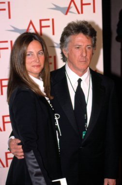 Dustin Hoffman and wife at 2001 AMERICAN FILM INSTITUTE AWARDS, LA, CA 1/5/2002, by Robert Hepler clipart
