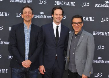 Seth Meyers, Bill Hader, Fred Armisen Ifcs Brockmire ve Belgesel Şimdi için gelenler! Kırmızı Halı Etkinliği, Televizyon Akademisi'nin Saban Medya Merkezi, Kuzey Hollywood, Ca May 31, 2017. Fotoğraf: Dee Cercone /Everett Collection 