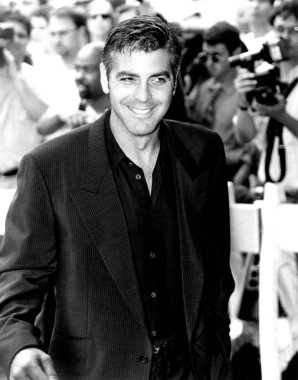 George Clooney at the New York premiere of OUT OF SIGHT, 6/24/98 clipart