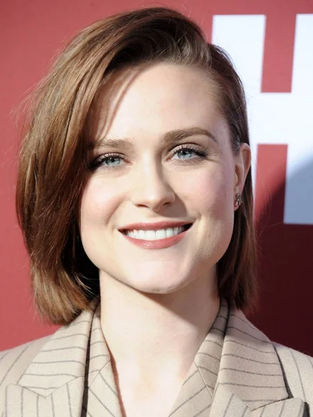 Evan Rachel Wood Arrivals Hbo Westworld Second Season Premiere Cinerama — стоковое фото