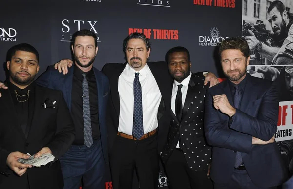 Shea Jackson Pablo Schreiber Christian Gudecast Curtis Jackson Gerard Butler — Fotografia de Stock