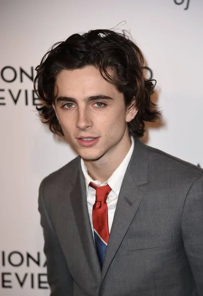 Timothee Chalamet Arrivals National Board Review Awards 2018 Cipriani 42Nd — Stock Photo, Image