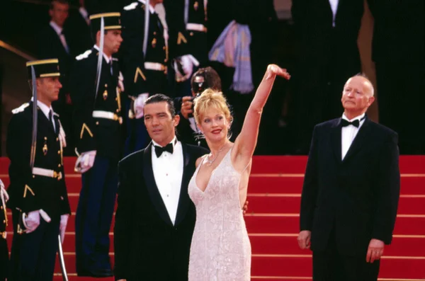 Melanie Griffith Antonio Banderas Festiwalu Filmowym Cannes Maj 2001 Przez — Zdjęcie stockowe