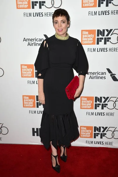 Olivia Colman Chegadas Para Estréia Favourite New York Film Festival — Fotografia de Stock