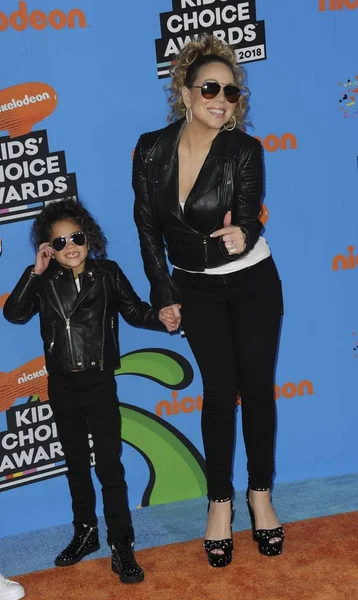 Monroe Cannon Mariah Carey Arrivals Nickelodeon 2018 Kids Choice Awards — Foto de Stock