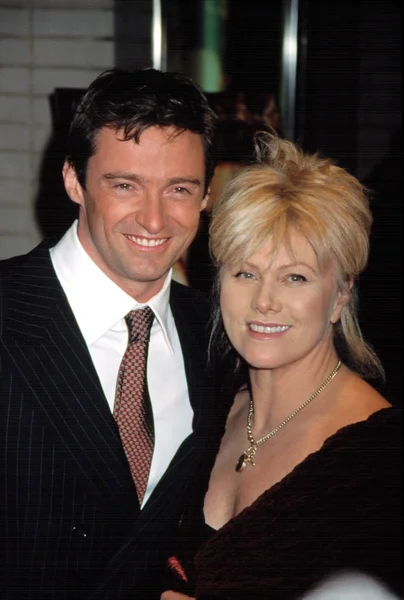 Hugh Jackman Esposa Debora Lee Furness Estreno Kate Leopold 2001 — Foto de Stock