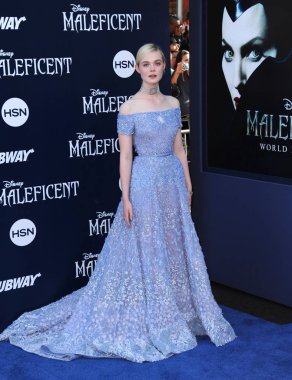 Elle Fanning (wearing an Elie Saab Couture gown) at arrivals for MALEFICENT Premiere, El Capitan Theatre, Los Angeles, CA May 28, 2014. Photo By: Dee Cercone/Everett Collection clipart