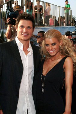 Nick Lachey, Jessica Simpson 2005 Mtv Film Ödülleri için gelenler, Shrine Auditorium, Los Angeles, Ca, Haziran 04, 2005. Fotoğraf: Tony Gonzalez / Everett Koleksiyonu