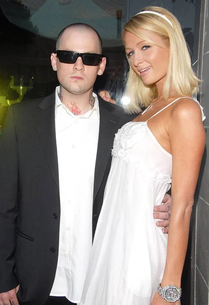 Benji Madden, Paris Hilton in attendance for Charity Auction To Benefit P.S. Arts, Organization for Children''s Arts Education, Photographers Gallery, Los Angeles, CA, June 27, 2008. Photo by: David Longendyke/Everett Collection