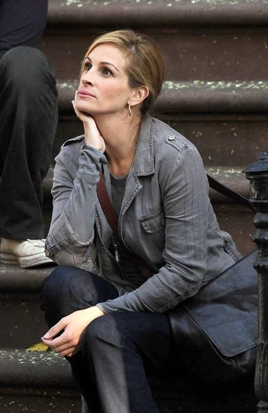 Julia Roberts Location Filming Eat Love Pray East Village New — Stock Photo, Image