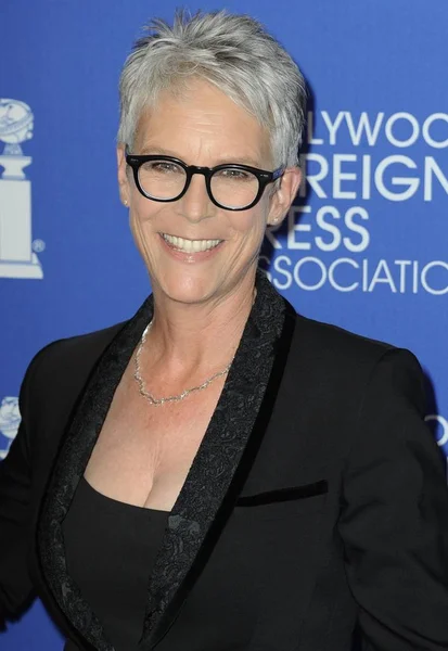 Jamie Lee Curtis Arrivals Hollywood Foreign Press Associations Hfpa Annual — Foto de Stock