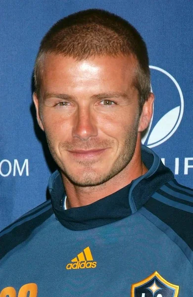 David Beckham Press Conference Los Angeles Galaxy David Beckham New — Stock Photo, Image