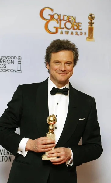 Colin Firth Sala Prensa Hollywood Foreign Press Association 68Th Annual — Foto de Stock