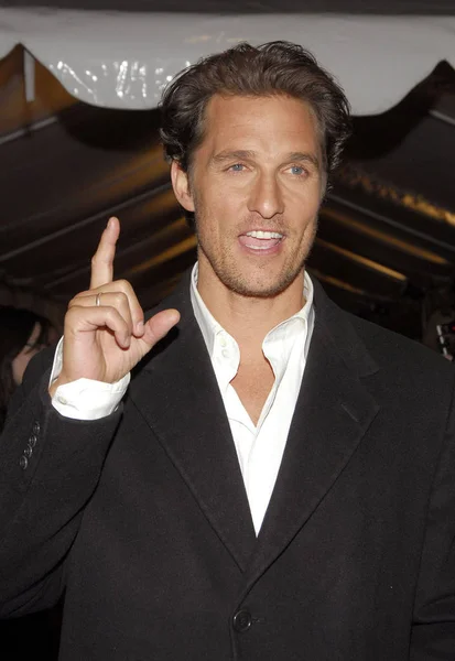 Matthew Mcconaughey Las Llegadas Por Falta Lanzamiento Estreno Clearview Chelsea — Foto de Stock