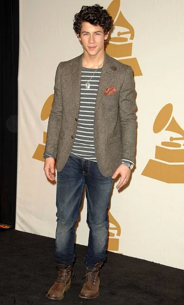 Nick Jonas Attendance Grammy Nominations Concert Live Club Nokia Los — Stock Photo, Image