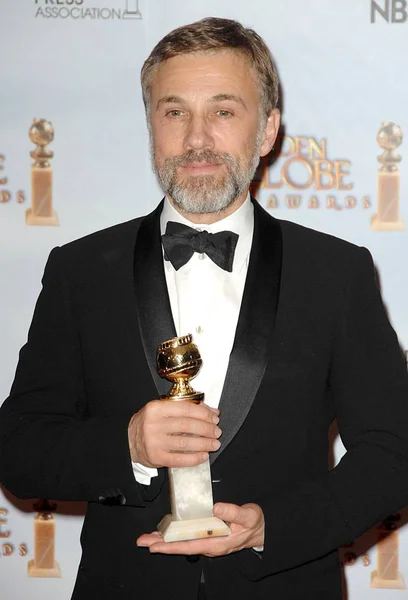 Christoph Waltz Sala Prensa 67Th Annual Golden Globes Awards Press — Foto de Stock