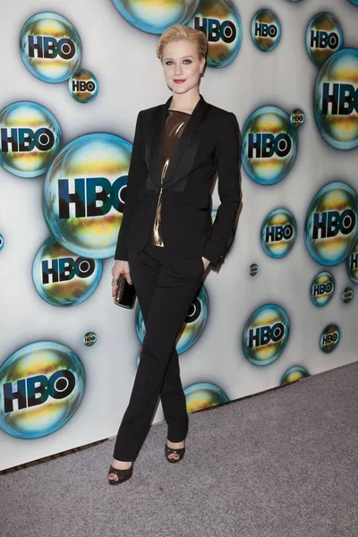 Evan Rachel Wood Noszenie Kombinezonu Gucci Przy Przyjazdów Hbo Złote — Zdjęcie stockowe
