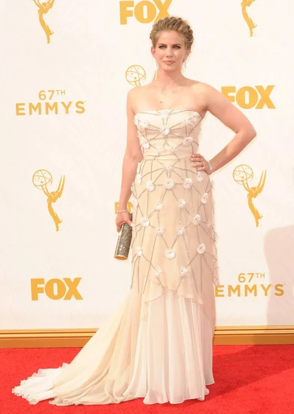 Anna Chlumsky Las Llegadas Para 67Th Primetime Emmy Awards 2015 — Foto de Stock