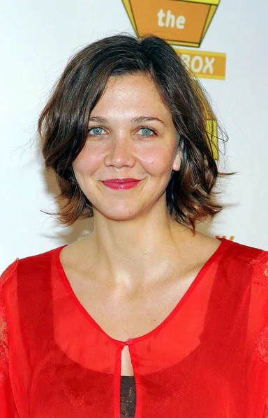 Maggie Gyllenhaal Érkezések New York Élelmiszer Bank Lunchbox Alap Aukciós — Stock Fotó