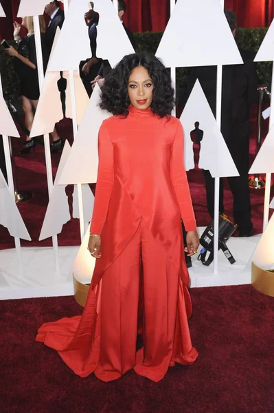 Solange Knowles 87Th Academy Awards Oscars 2015 Ankomster Dolby Theatre - Stock-foto