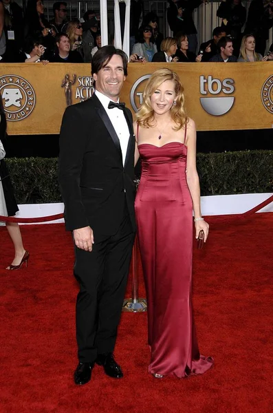 Jon Hamm Jennifer Westfeldt Arrivals Arrivals 15Th Annual Screen Actors — Foto de Stock