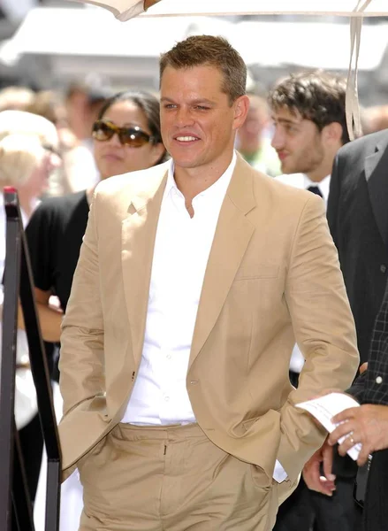 Matt Damon Tijdens Inductie Ceremonie Voor Star Hollywood Walk Fame — Stockfoto