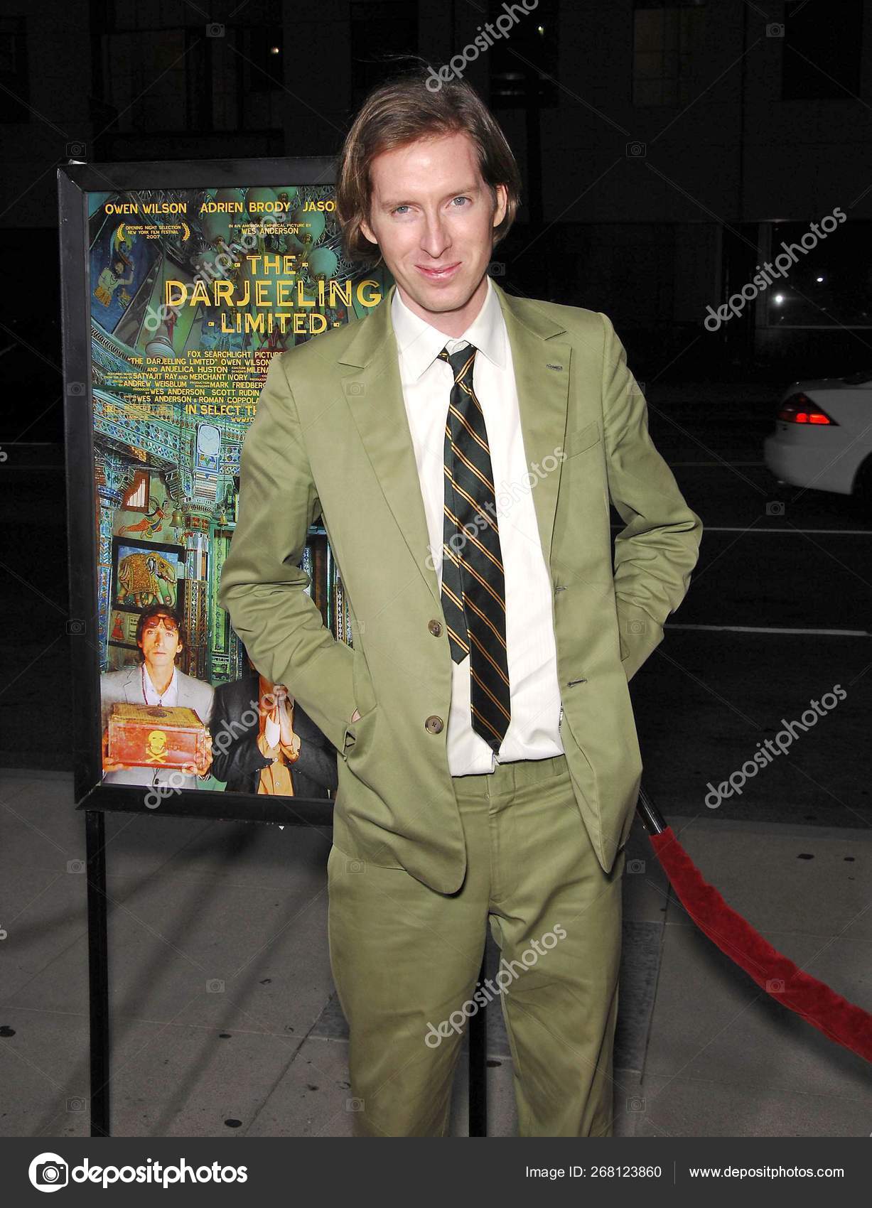 Wes Anderson At Arrivals For The Darjeeling Limited Los Angeles
