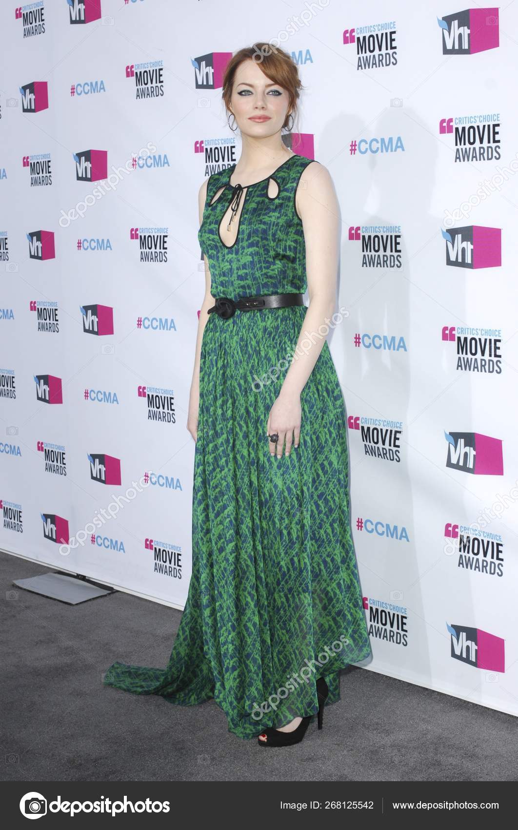 Emma Stone Blue Dress Photoshoot Robe Style La La Land La La Land