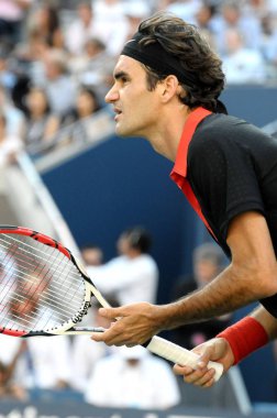 Roger Federer Abd Açık Erkekler Final2009 Tenis Turnuvası, Usta Billie Jean King Ulusal Tenis Merkezi, Flushing Meadows, Ny Eylül 14, 2009 için katılım. Fotoğraf: Rob Rich / Everett Koleksiyonu