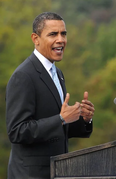 Barack Obama Een Publieke Verschijning Voor Barack Obama Campagne Stop — Stockfoto