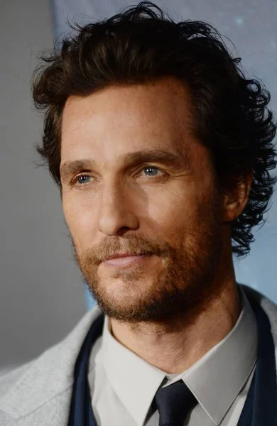 Matthew Mcconaughey Pada Saat Kedatangan Untuk Interstellar Premiere Amc Loews — Stok Foto