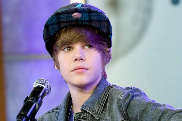 Justin Bieber Justin Bieber Gma Times Square Studio New York — Stok fotoğraf