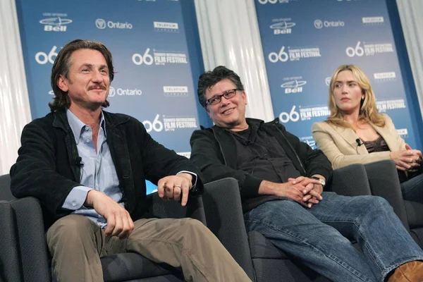 Sean Penn Steven Zaillian Kate Winslet Conferência Imprensa Para All — Fotografia de Stock