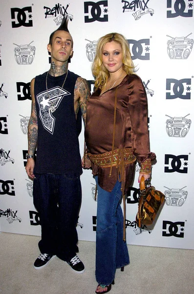 Travis Barker Shanna Moakler Arrivals Travis Barker Shoes Launch Party — стоковое фото