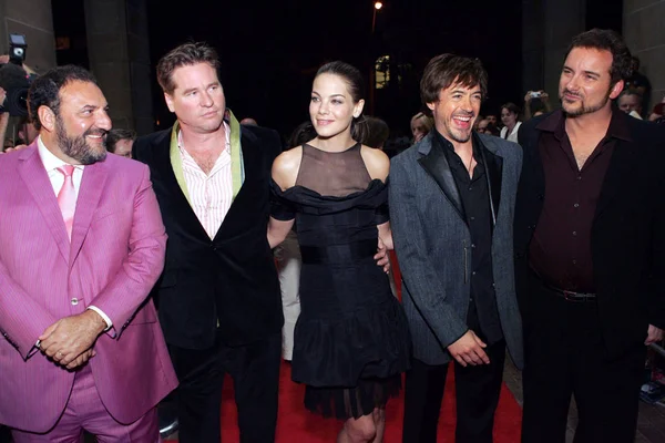 Joel Silver Val Kilmer Michelle Monaghan Vestindo Vestido Chanel Robert — Fotografia de Stock