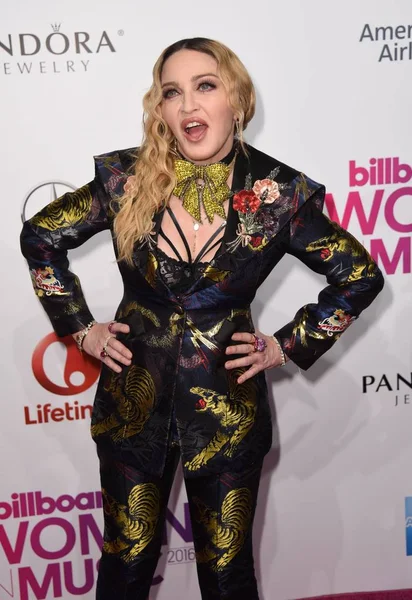 Madonna Érkezések Billboard Women Music 2016 Pier New York December — Stock Fotó