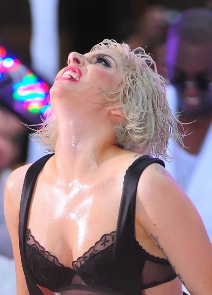 Lady Gaga Atas Panggung Untuk Nbc Today Show Concert Lady — Stok Foto