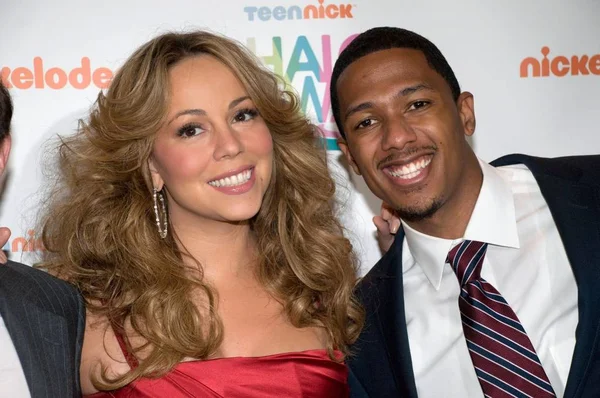 Mariah Carey Nick Cannon Public Appearance Nickelodeon Teennick Halo Awards — Stock Photo, Image