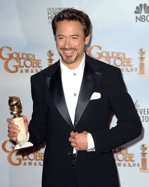 Robert Downey Sala Prensa 67Th Annual Golden Globes Awards Press — Foto de Stock