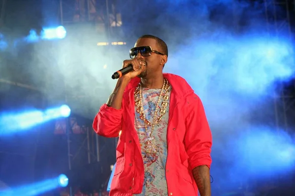 Kanye West Yıllık Sıcak Summer Jam 2007 Konser Giants Stadyumu — Stok fotoğraf