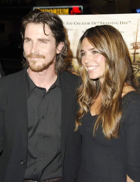 Christian Bale Sibi Blazic Arrivals Premiere Harsh Times Crest Theatre — Foto de Stock