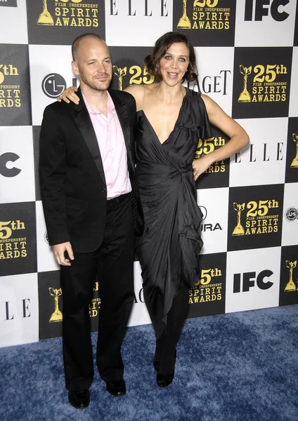 Peter Sarsgaard Maggie Gyllenhaal Wearing Lanvin Dress Attendance 25Th Film — Stock Photo, Image