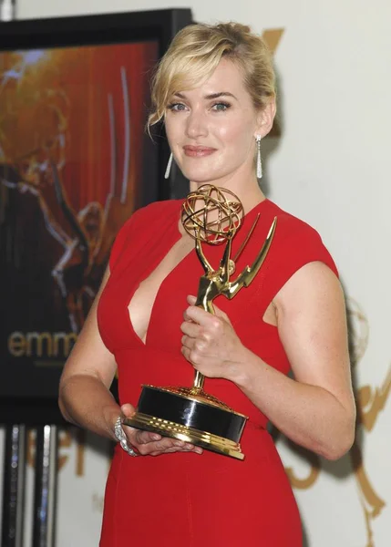 Kate Winslet Primetime Emmy Ödülleri Için Basın Odasında Basın Odası — Stok fotoğraf