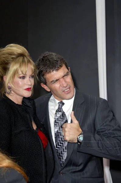 Melanie Griffith Antonio Banderas Przybyłych Premierę Legend Zorro Orpheum Theater Obrazek Stockowy