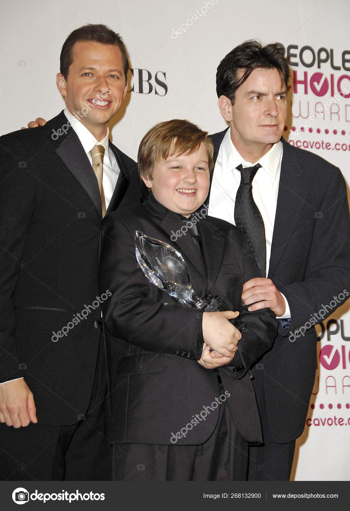 Jon Cryer Angus Jones Charlie Sheen Press Room 33rd Annual Stock Editorial Photo C Everett225