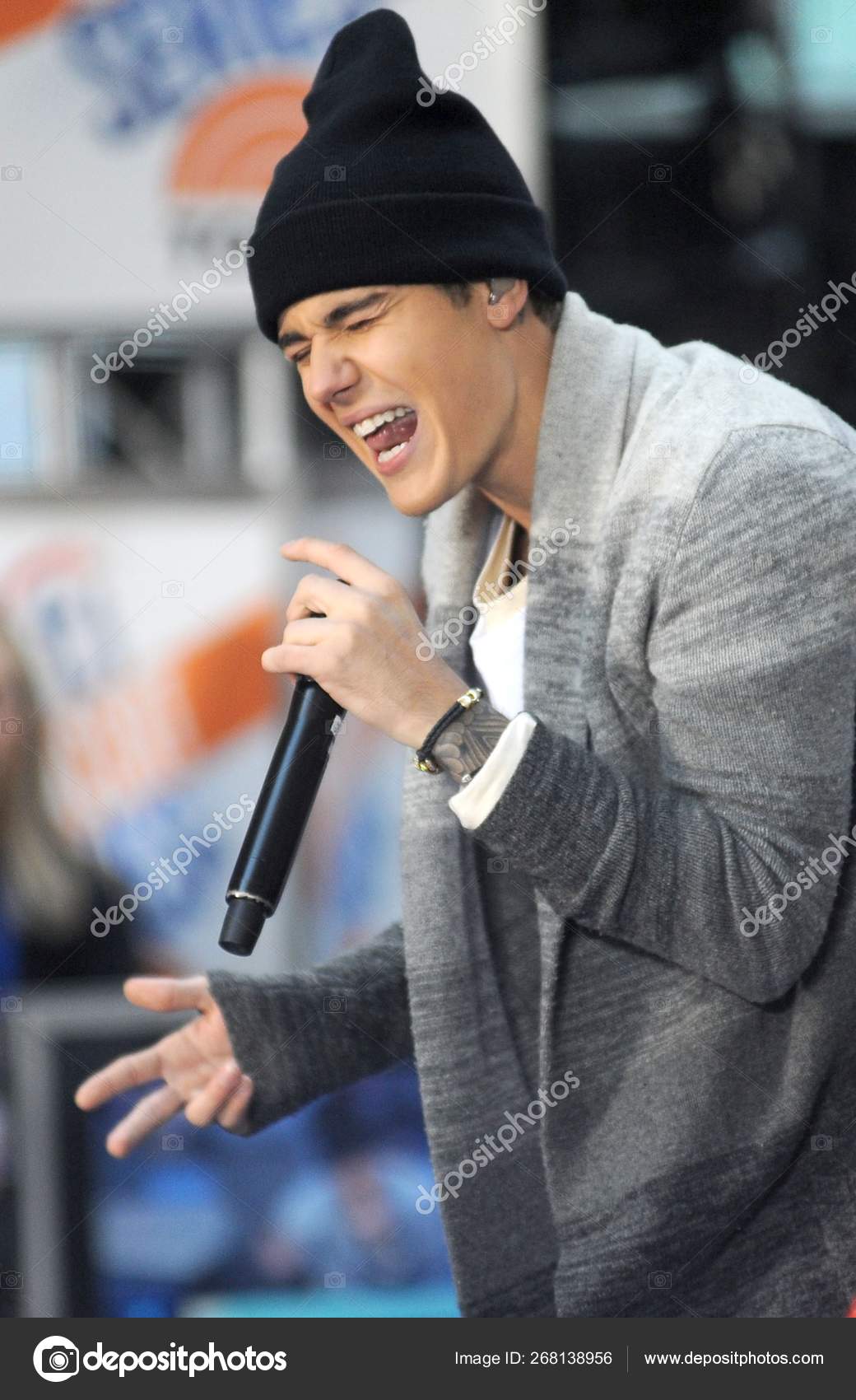 Джастин Бибер Сцене Nbc Today Show Concert Джастином Бибером.