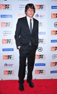 Jesse Eisenberg 48 New York Film Festivali açılış Night Premiere sosyal ağ, Alice Tully Hall Lincoln Center, New York, NY Eylül 24, 2010 için gelenler. Fotoğraf: Gregorio T. Binuya/Everett Collection